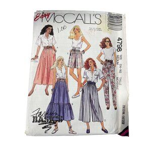 90s Easy McCalls Sewing Pattern Size Medium Skirts Pants Culottes Shorts UNCUT